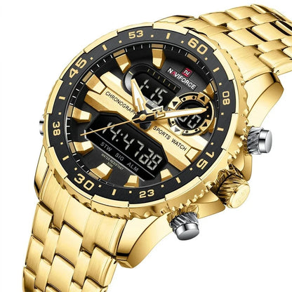 Men's Watch Luxury Waterproof Sport Chronograph Quartz Wristwatches Digital Date and Week Clock