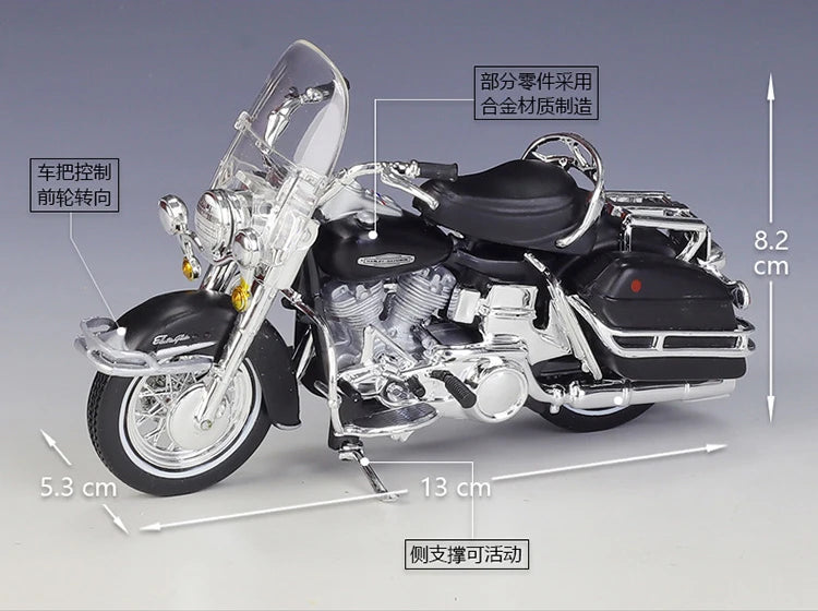 1 18 Scale Harley Davidson FLH Electra Glide 1966 Diecast Motorcycle Model