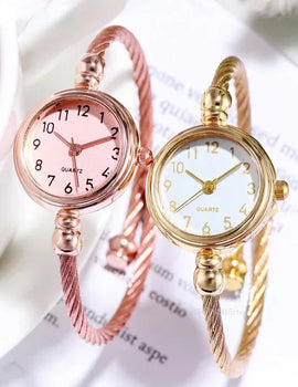 Bracelet Watch Small Gold Bangle Women Watches Stainless Steel Retro Ladies Quartz Wristwatch Clock Dress Watch