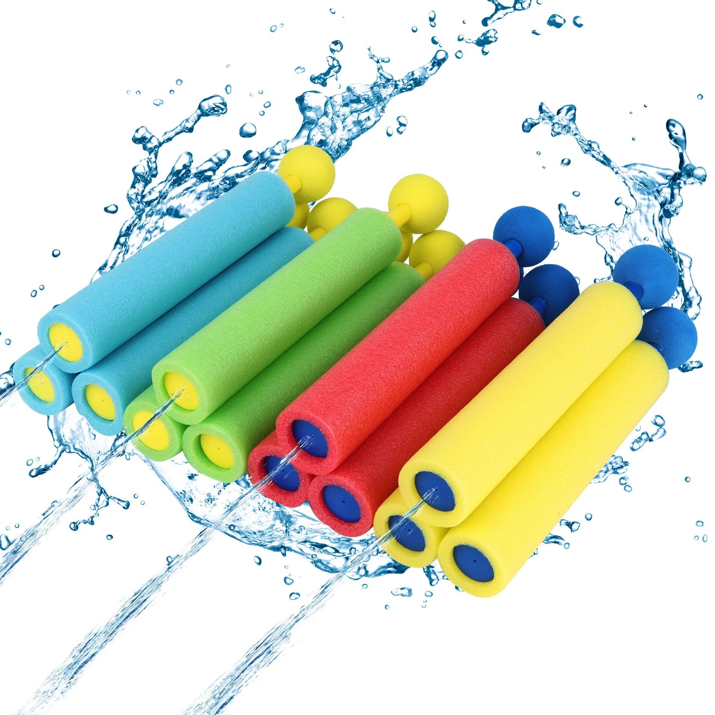 4pcs Water Blaster Water Guns for Kids Shooter Portable 4 Colors 30ft Range Children Foam Water Gun Summer Swimming Pool Toys