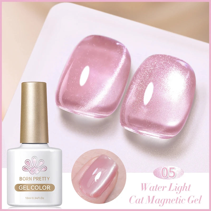 10ml Rainbow Purple Water Light Cat  Gel Nail Polish Shining Super Sliver-light Holographic Soak Off UV Gel