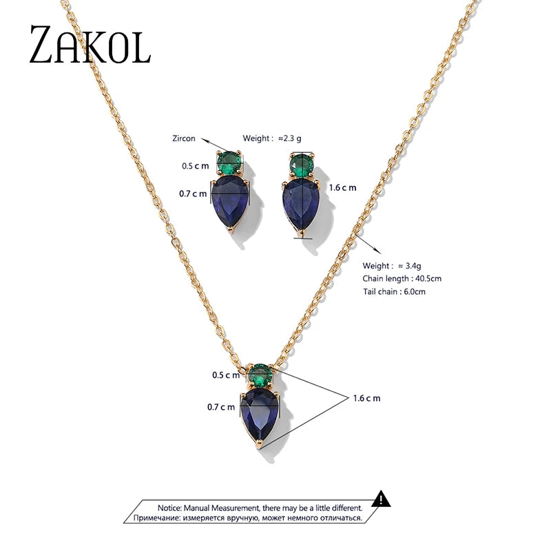 Fashion Geometric Water Drop Pendant Necklaces for Women Girls Elegant Engagement Jewelry NP5117