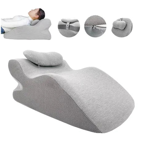 Face Down Pillow Home Massage Pillow Comfortable Ergonomic Bed Wedge Support Pillow Cushion with Neck Support for Sleeping