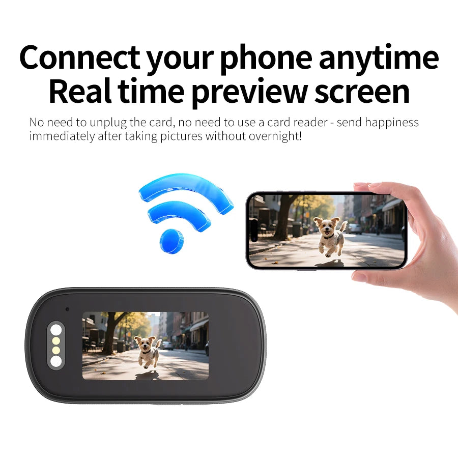 4K WiFi Mini Action Camera Outdoor Sport Thumb Pocket Camera Portable Helmet Motorcycle Camcorder for Vlog Cycling Body Cam