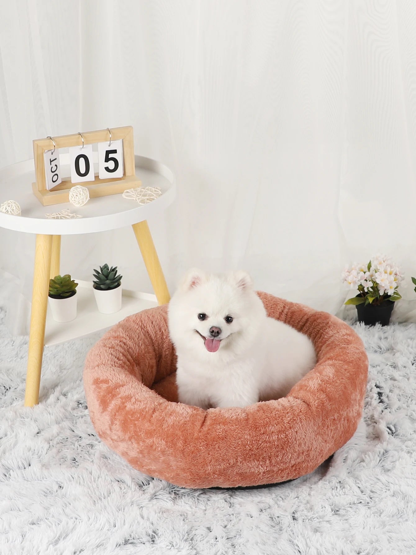 Fluffy Plush Pet Cushion Bed for Dogs and Cats