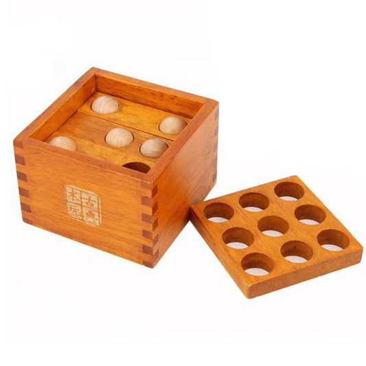 Wooden 3D IQ Puzzle Cube – Brain Teaser