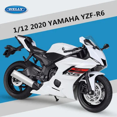 Diecast Yamaha YZF R6 Racing Motorcycle Model 1 to 12 Scale