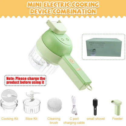 Electric 40W Vegetable Cutter Multifunction Food Chopper Slicer Masher Wireless Garlic Crusher Grinder Kitchen Gadgets