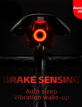 Smart Bicycle Rear Light Auto Brake Sensing Tail Light Waterproof Type-C Bike Taillight MTB Road Cycling Flashlight