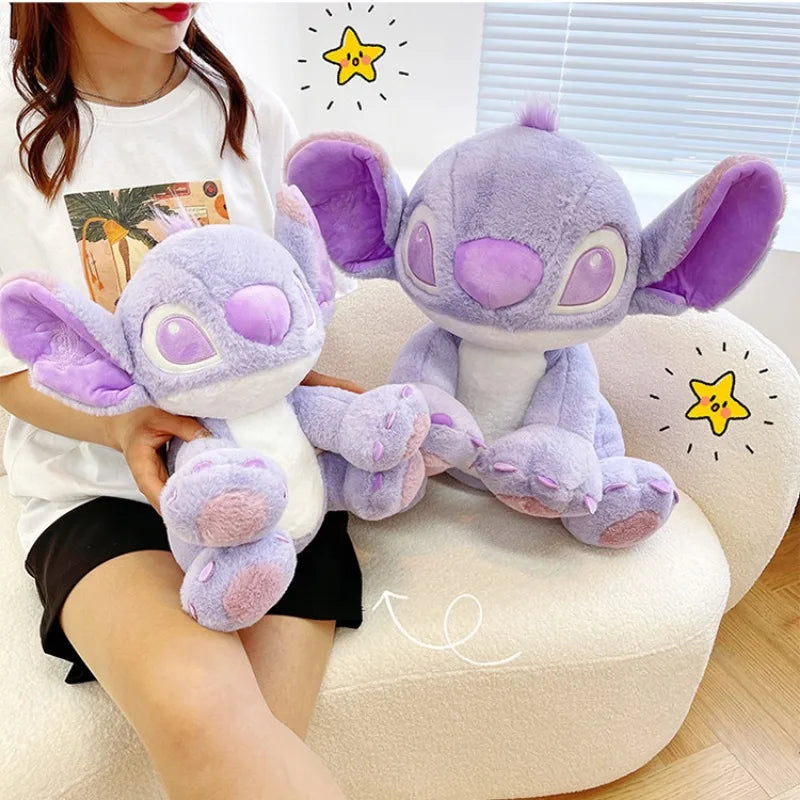 Disney Cartoon Purple Stitch Doll Star  Kawaii Plush Toy Girl's Birthday Doll Girlfriend Valentine's Day Gift 25cm/30cm/45cm