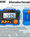 HD Digital Insulation Resistance Gauge Ohmer Testers 1000V Megometer Megohmmeter Ohm Test Auto Range Backlight Meters
