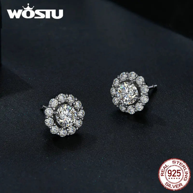 1.0 Ct D Color VVS1 Moissanite Classic Flower Detachable Stud Earrings For Women 925 Silver Stackable Wedding Earrings