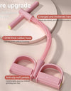 6-Tube Resistance Bands Yoga Pedal Puller Abdomen Waist Arm Training Elastic Pull Rope fitness Exercise At Home