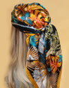 Kerchief Silk Satin Neck Scarf Women Print Hijab Female Square Shawls Wraps office Lady muffler bandanna