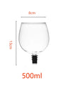 270/500ml Red Wine Glass Goblet To Drink Straight From The Bottle Drink Directly Clear Champagne Glass Cup With Silicone Seal