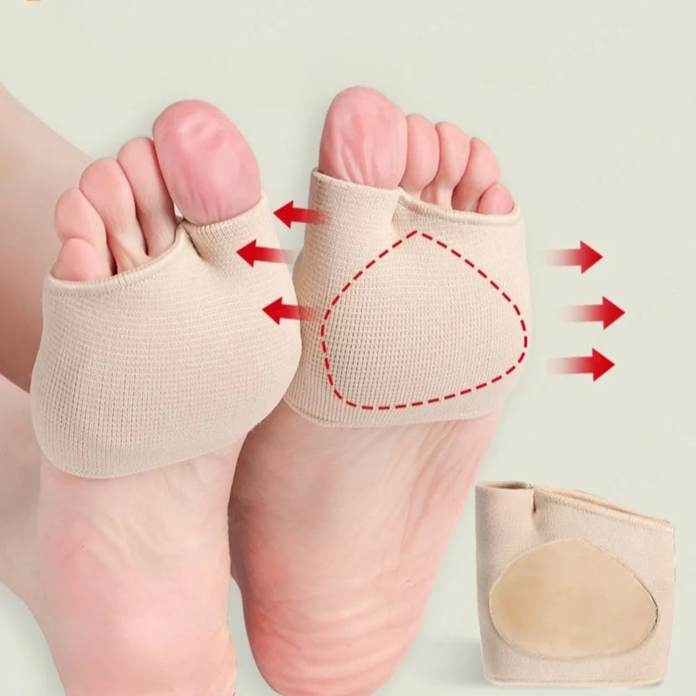 Metatarsal Pads for Women and Men Forefoot Pad for Ball of Foot Pain Relief Insoles Half Sock Support Soft Gel Foot Cushion 2pcs