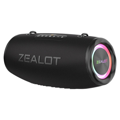 ZEALOT-S87 Outdoor Portable Wireless Bluetooth Speaker 80W High Volume Subwoofer Sound Performace IPX6 Waterproof Camping