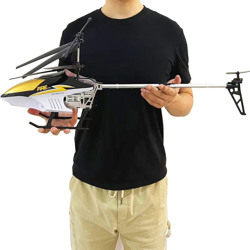 Rc Helicopter With Remote Control Extra Durable Big Plane Toy For Drone Model Outdoor 3.5CH 80cm Aircraft Large Helicopter