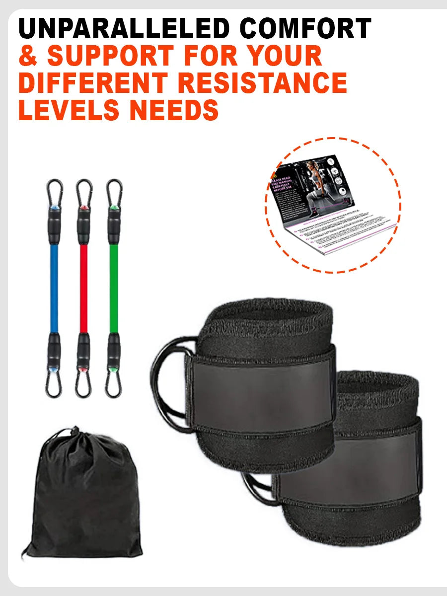 Resistance Bands, Bands for Working Out with Cuffs,Glutes Workout Equipment, Butt Exercise Equipment for Women Legs and Glutes