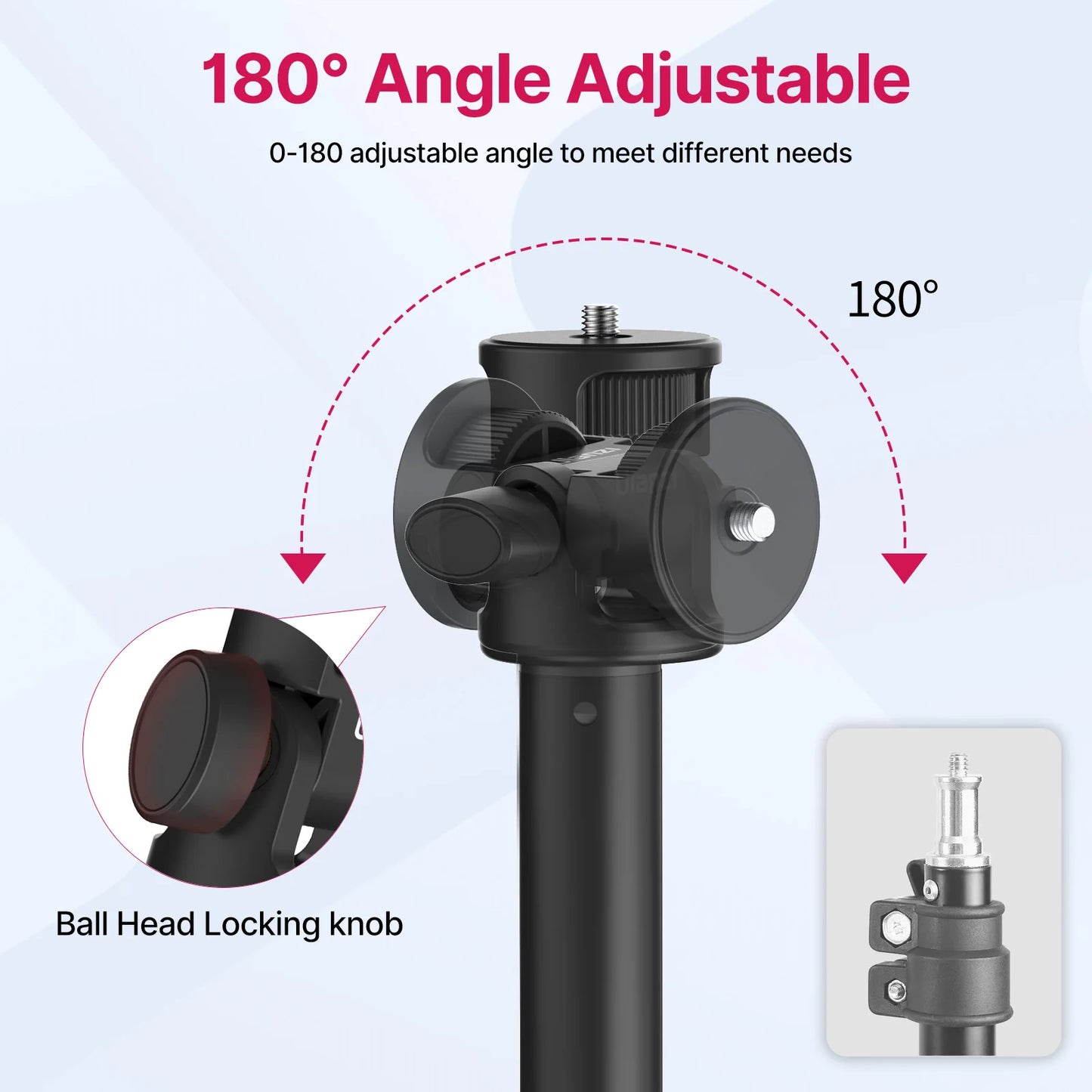 Portable Universal Tripod Aluminum Alloy Camera & Fill Light Holder Lightweight Extendable