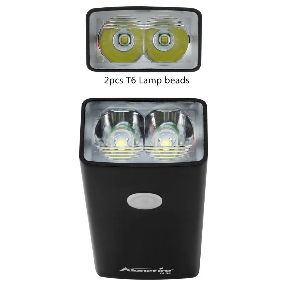 2 In 1 Rechargeable T6 LED Flashlight And Bicycle Light