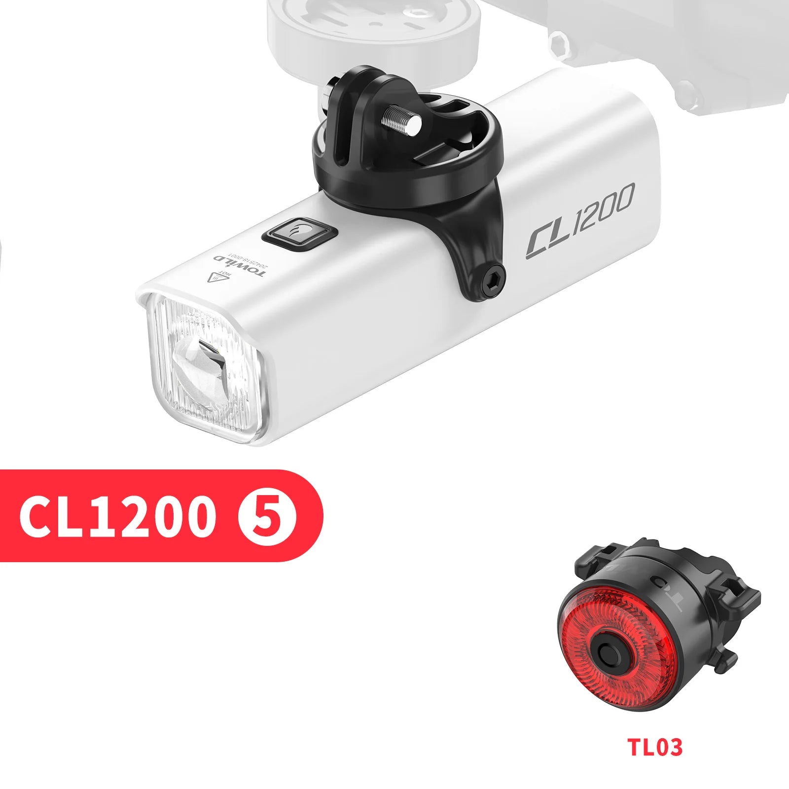 CL1200 Bicycle Light With Cut-off Line Beam 1200LM Rechargeable 5000mAh Led Bike Front Lights IPX6 MTB Cycling Headlights