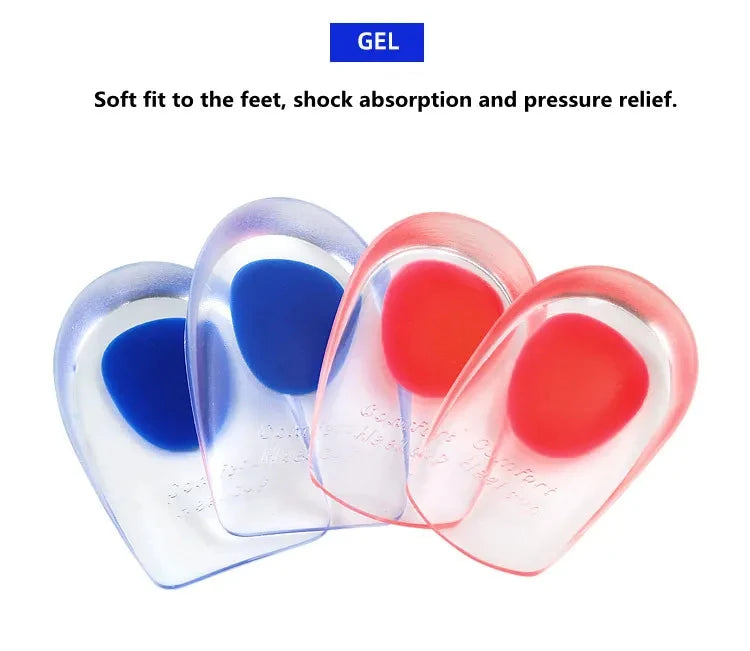 1Pair Spurs Pain Foot Shoe Insoles Silicone Gel Orthopedic Insole for Feet Height Increasing Shoe Pads Shock Absorbing Shoe Sole