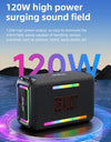 120W RGB Portable Bluetooth Speakers, Massive Bass Party Boombox IPX6 Waterproof Speaker Large, Loud Outdoor Speaker
