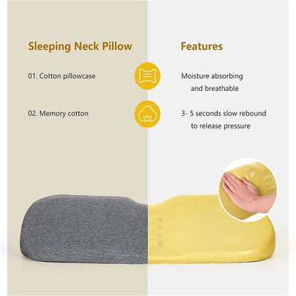 Cervical Pillow, Memory Foam Contour Pillow, Bed Pillows for Side Sleeper Ergonomic Orthopedic Sleeping Pillow, Neck Pillow