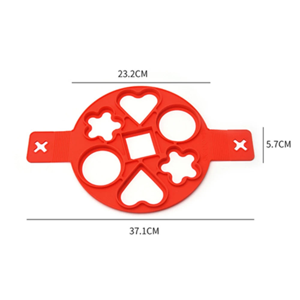 Multiple Shapes Egg Pancake Ring Nonstick Pancake Maker Mold Silicone Egg Cooker Fried Baking Omelet Moulds Kitchenware Gadgets