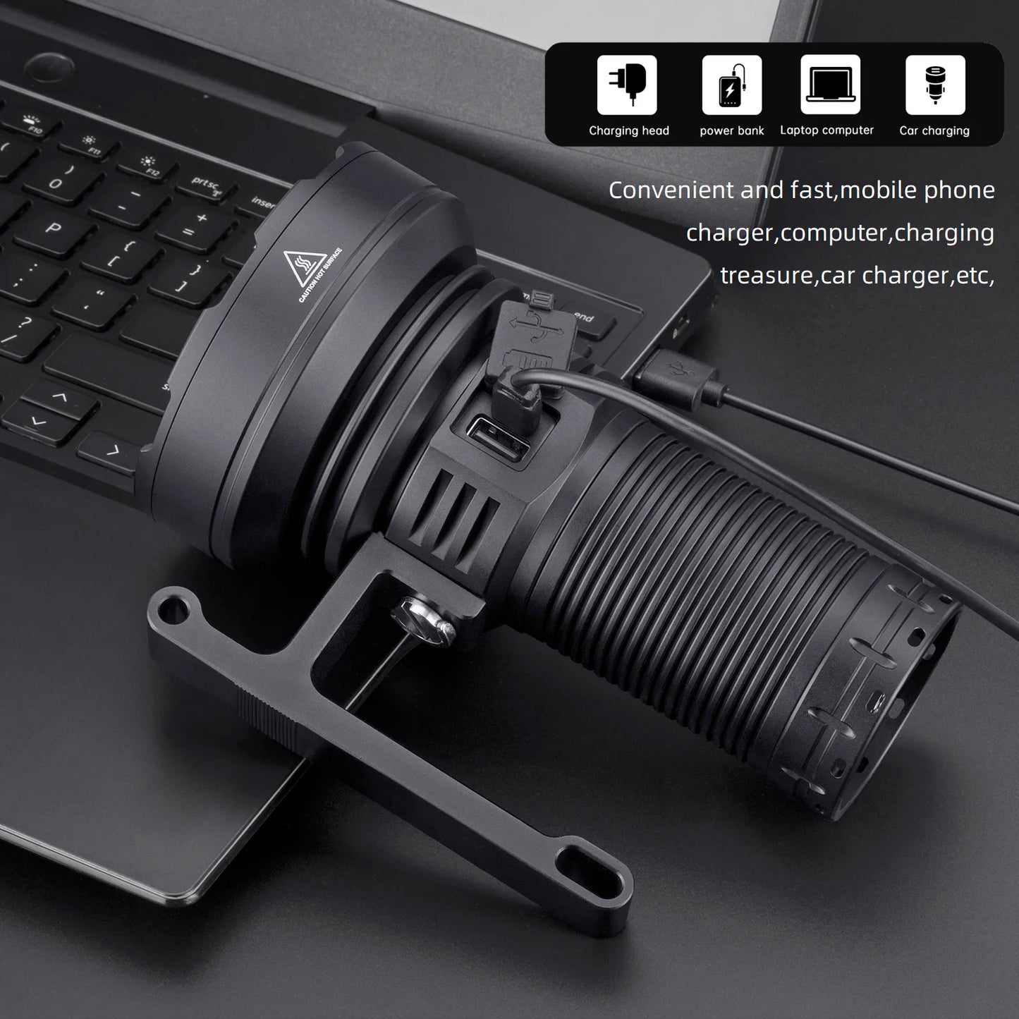 10000 Lumen 31 LED Rechargeable High Power Flashlight