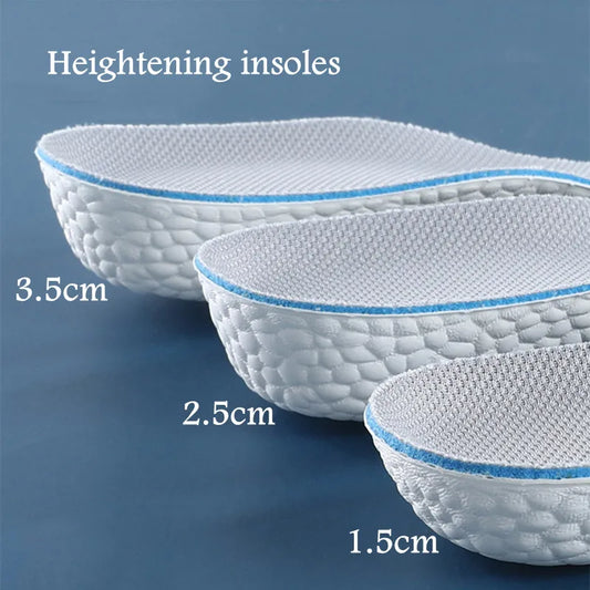 1Pair Boost Shock Absorbing Sports Half Insole for Feet Height Increase Shoes Insoles Men Women 1.5/2.5/3.5CM Growing Shoe Pads