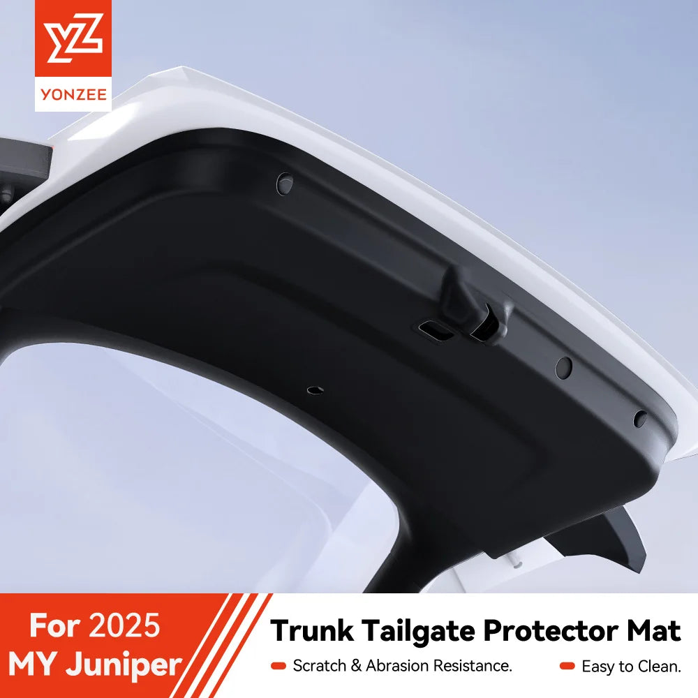 Trunk Tailgate Protection Pad for Tesla Model Y Juniper 2026 Waterproof Anti Dirt TPE Back Plate Cover