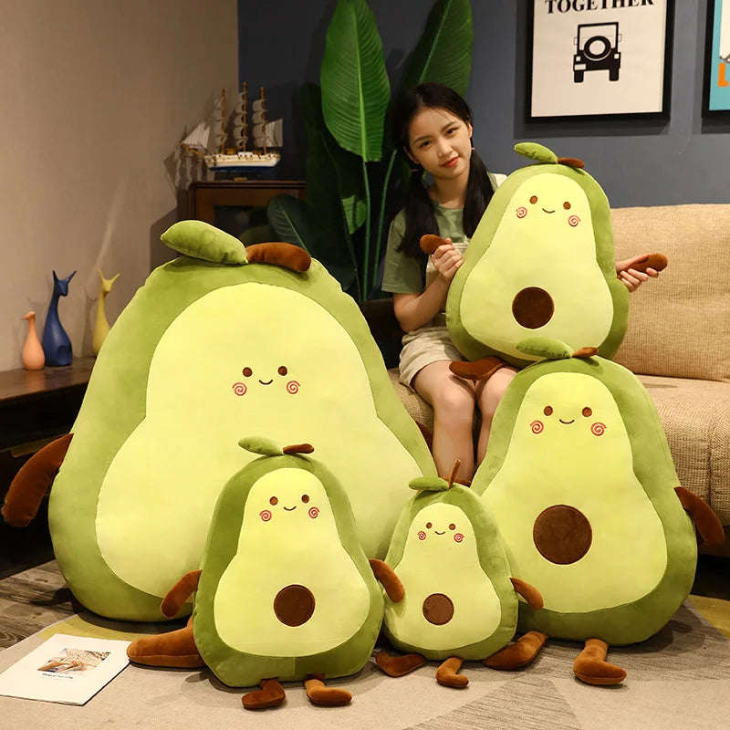 Giant Avocado Plush Soft Stuffed Fruit Pillow