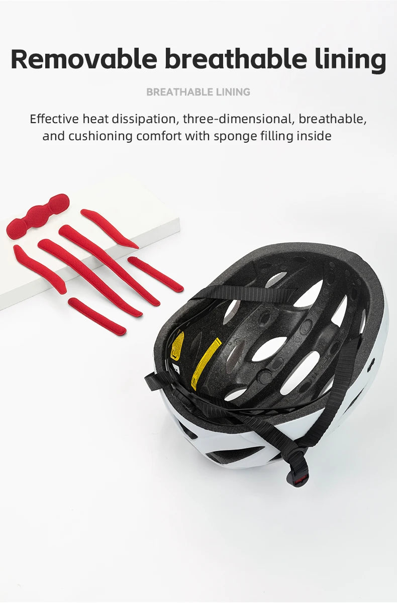 Cycling Helmet With Goggles Visor Brim Adults Riding Bike Helmet Breathable Ultralight MTB Road Bicycle Helmet