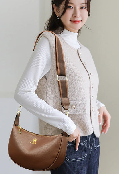 Women's Luxury Crossbody Bag High end Single Shoulders Bags Soft Lychee Pattern Underarm Bags Casual Dumpling Bag Totes