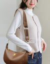 Women's Luxury Crossbody Bag High end Single Shoulders Bags Soft Lychee Pattern Underarm Bags Casual Dumpling Bag Totes