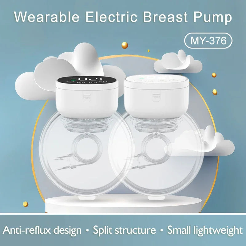 Bilateral Hands-free Wearable Breast Pump Electric Fully Automatic Integrated Breast Pump Portable Breast Pump  Breast Feeding