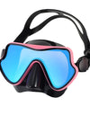 Snorkel Diving Mask Swimming Goggles Silicone Skirt Scuba Mask With Colorful Lens Tempered Glass Wide View For Adult Youth