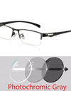 Photochromic Reading Glasses Bifocal Progressive Reading Glasses Men Blue Light Blocking Multifocal Eyewear Half Frame
