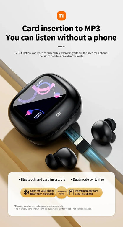 XIAOMI S09 ANC Bluetooth5.4 Earbuds TWS Wireless In Ear Headphone Touch Screen Noise Cancelling Headset With Mic For Android iOS