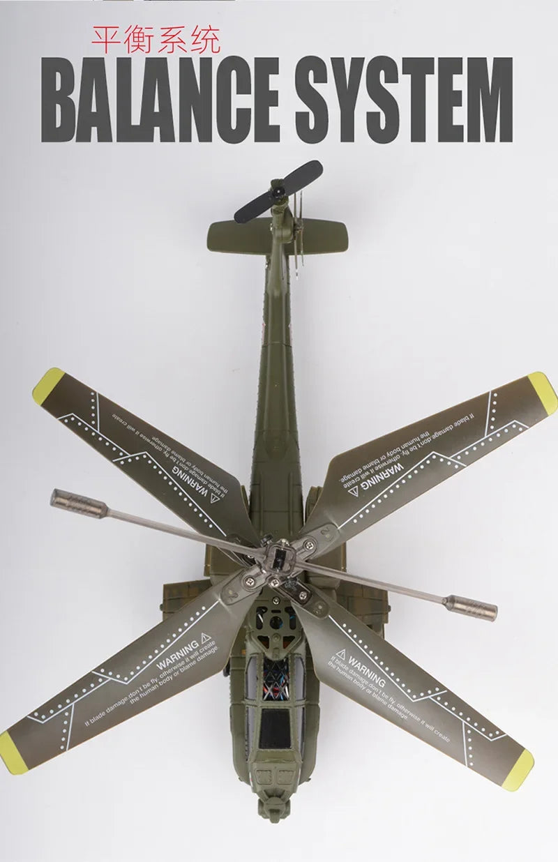 Simulation Apache Twin Paddle S109 Helicopter 20cm Multi-function Remote Control Electric Plane Toy Small Aircraft Gifts