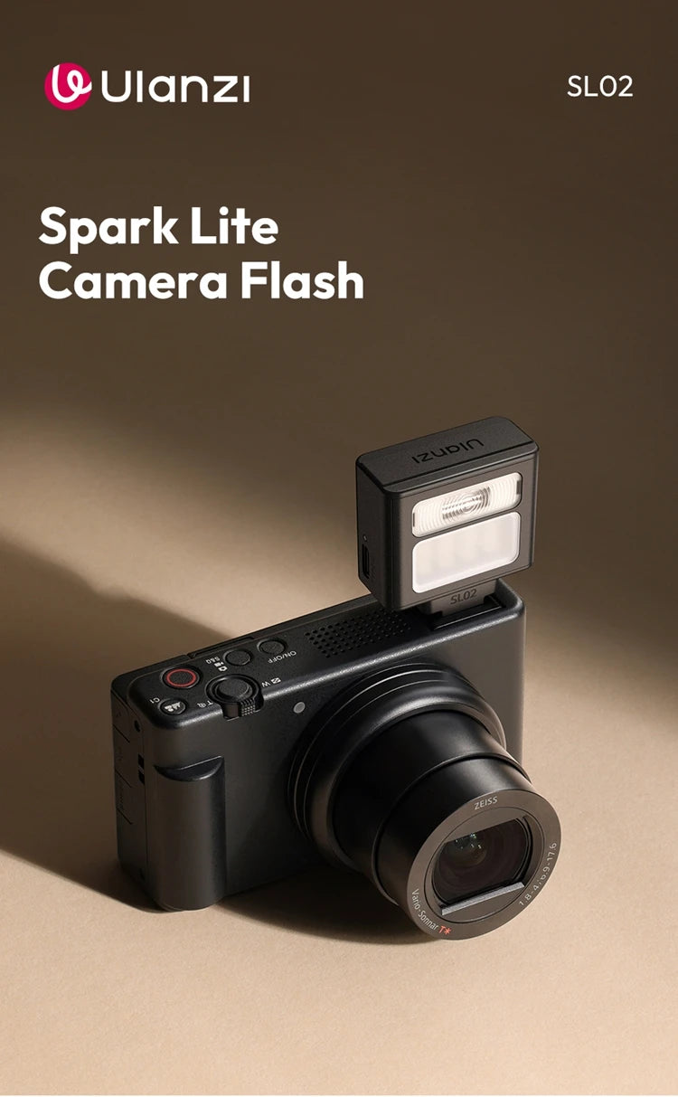 SL02 Spark Lite Camera Flash – Mini Portable 6500K TTL & HSS Photography & Video Light for Sony, Canon, Nikon, Panasonic