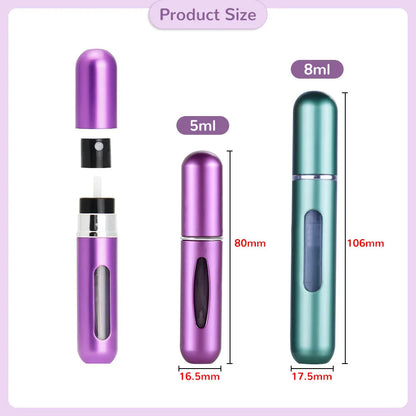 5/8ML Perfume Spray Bottle Mini Portable Refillable Aluminum Atomizer Bottle Container Perfume Refill Travel Cosmetic Tool