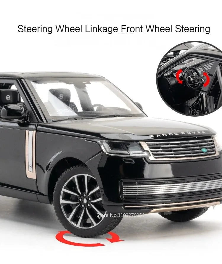 1:24 Land Rover Range Rover Defender Alloy Model Cullinan Diecast Car Toys Doors Opened Sound Light Vehices s Christmas Gifts