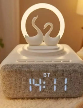 Wireless Bluetooth 5.0 Speaker Multi functional Mobile Wireless Charging Creative Swan Night Light Bluetooth Audio Player