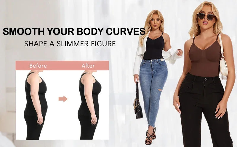 Women Full Body Shapewear Bodysuit – Tummy Control Thigh Slimmer Fajas