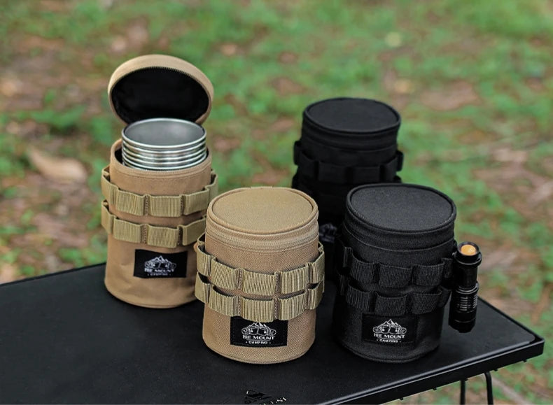 Outdoor Camping Water Cup Storage Bag Tactical Multi-Functional Storage Bag 600d Oxford Cloth Portable Water Cup Protection Bag