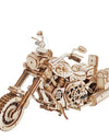 Motorcycle Puzzle 3D Wooden DIY Children Game Assembly Wood Model Kit Building Blocks