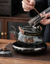 Glass Kettle Household Tea Set Small Steaming Teapot Electric Clay Stove Set